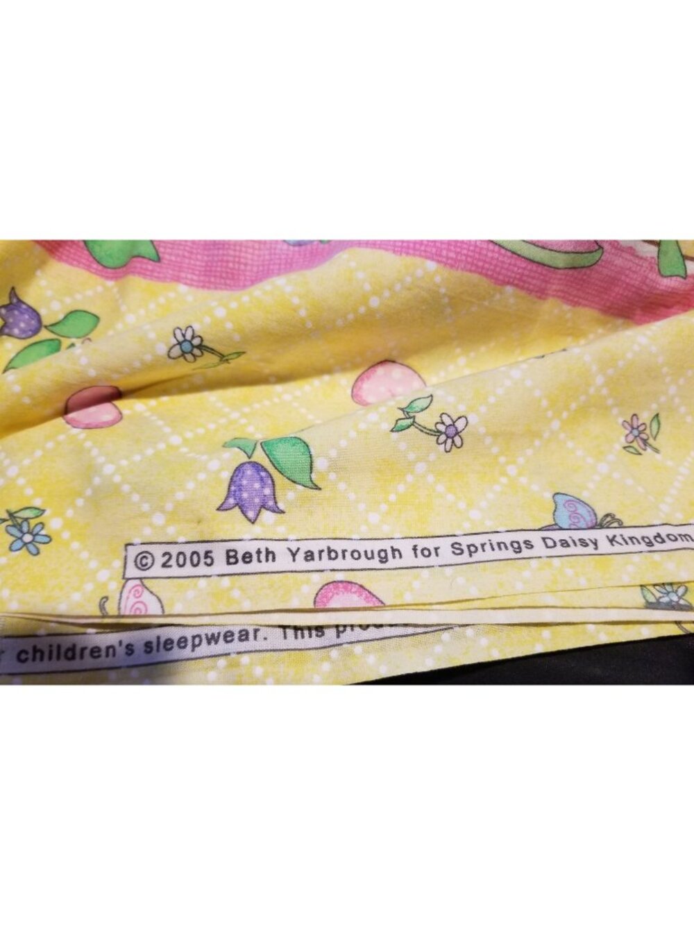 Material Cotton Daisy Kingdom Easter Teaparty Fabric By Beth Yarbrough 2005 Yell